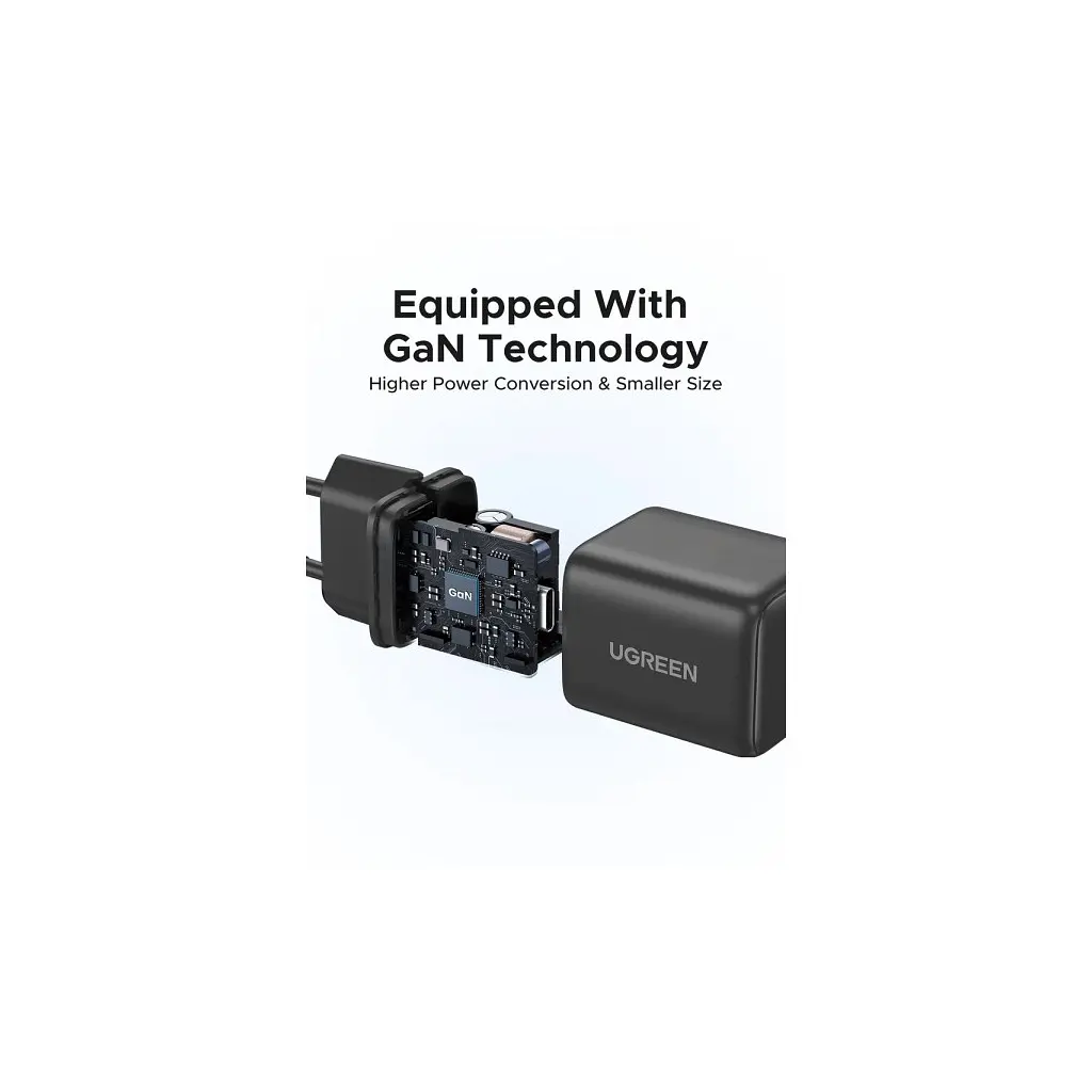 Зарядний пристрій UGREEN USB-C PD20W GaN X512 gray (55528) - фото 7