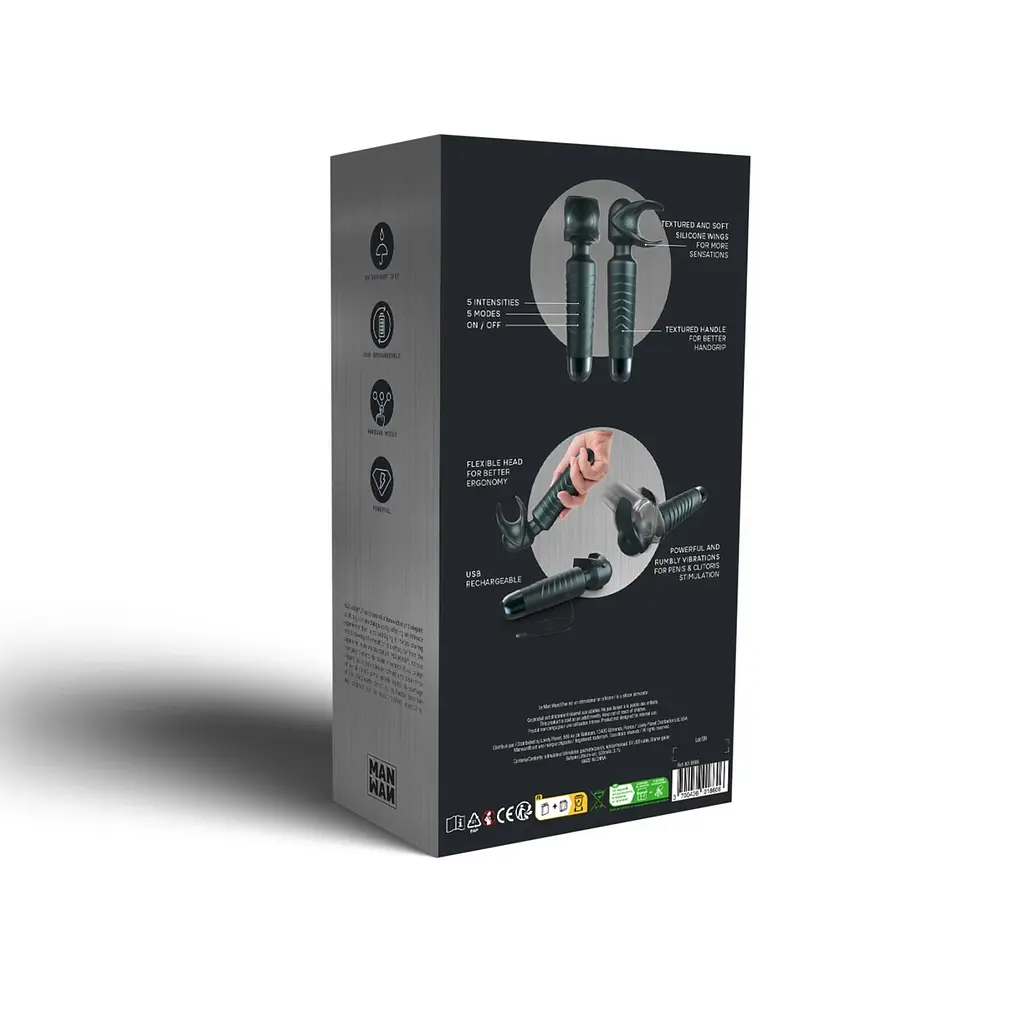 Мастурбатор-вібромасажер Manwan MAN.WAND EVO Pine Grey, чудово для пар, вібромінет - фото 6