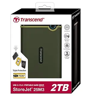 Портативный жесткий диск Transcend 2 ТБ USB 3.1 StoreJet 25M3 Зеленый - фото 5