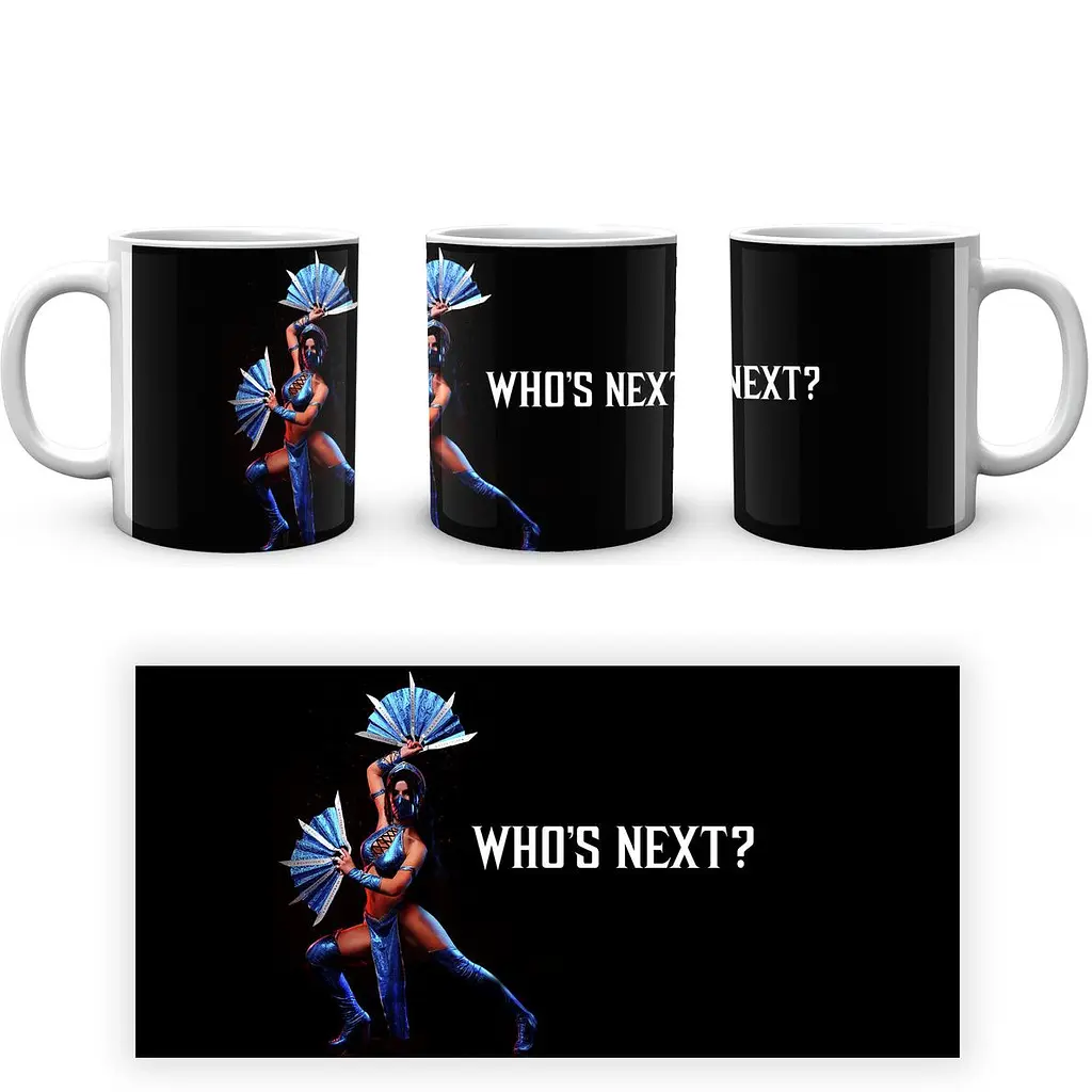 Кухоль GeekLand Mortal Kombat Мортал Комбат Китана Who's next? MK.02.374 330 мл білий - фото 3