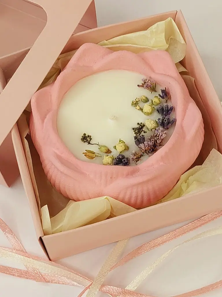 Еко свічка Svich Shop Рожевий лотос у подарунковій коробці - фото 3