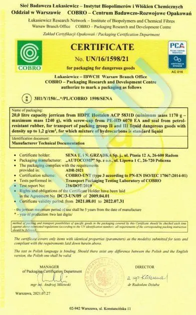 Каністра 20л Для Нафти Продуктів Щільна з лійкою Червона (Гост HDPE-02) - фото 9