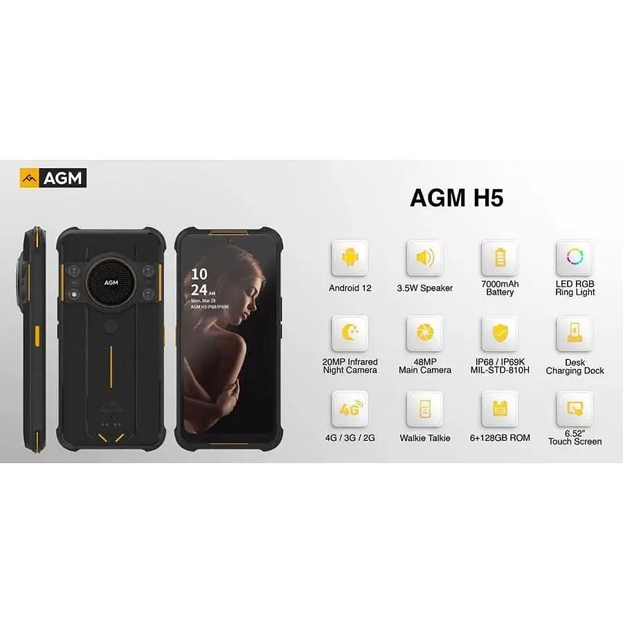 Смартфон AGM H5 6/128gb чорний - фото 9