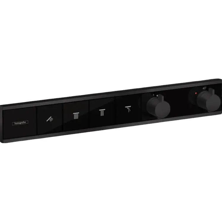 Термостат для душу Hansgrohe RainSelect прихованого монтажа на 4 споживача matt black 15382670