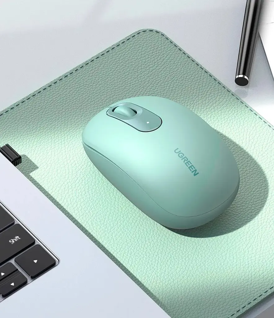 Мишка UGREEN 2.4GHz MU105 бездротова 2400dpi 3 кнопки Зелена - фото 3
