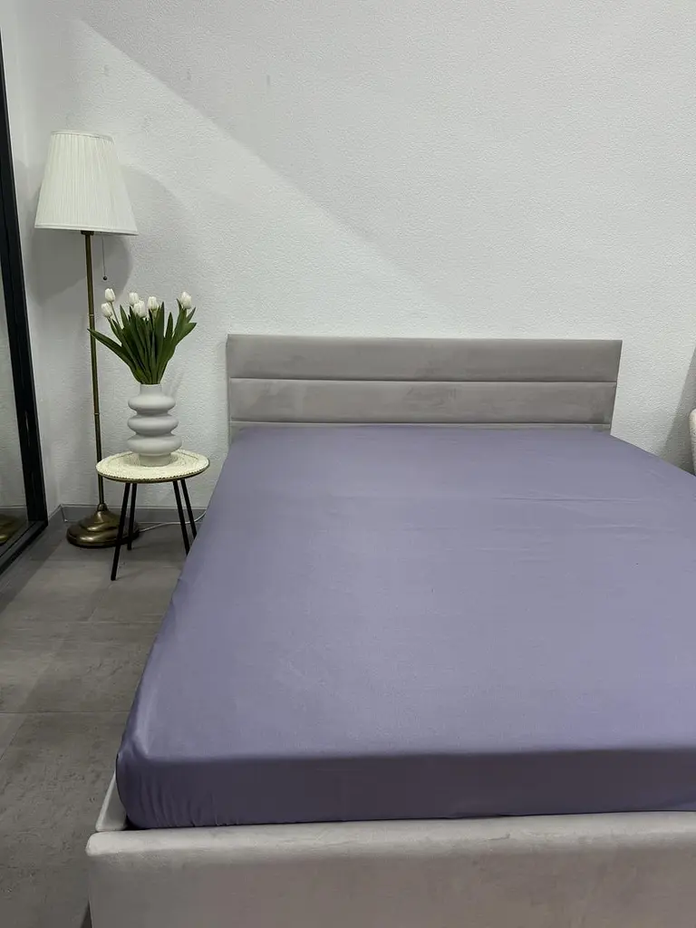 Простирадло на резинці Ecotton 90х200 см фіолетовий Nid Purple 24597 (24597) - фото 2