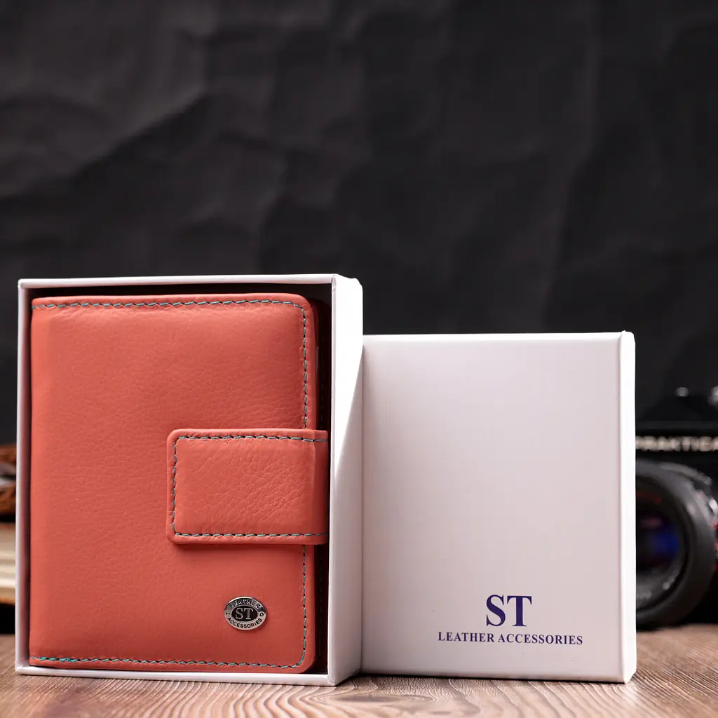 Жіночий шкіряний гаманець ST Leather 9.5х11.5х2.5 см acs0028350 - фото 9
