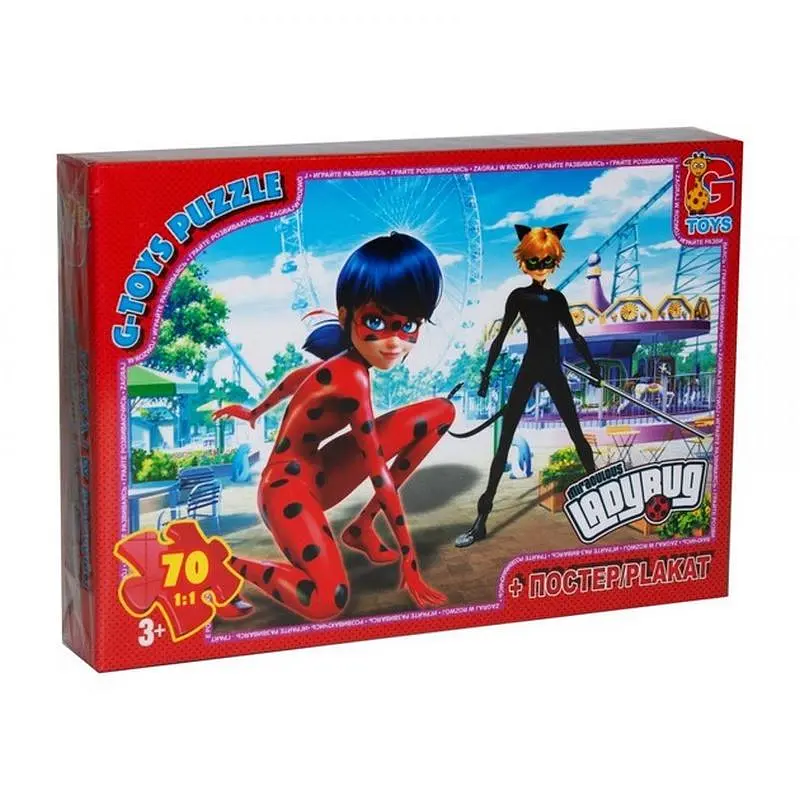 Пазли дитячі картонні G-Toys Леді Баг 70 ел. (IP-177-P-923)