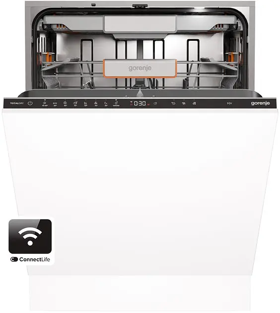 Посудомийна машина Gorenje Gorenje вбудовувана, 16 комплектів A+++, 60 см, інвертор, Wi-Fi, AquaStop, білий - фото 2