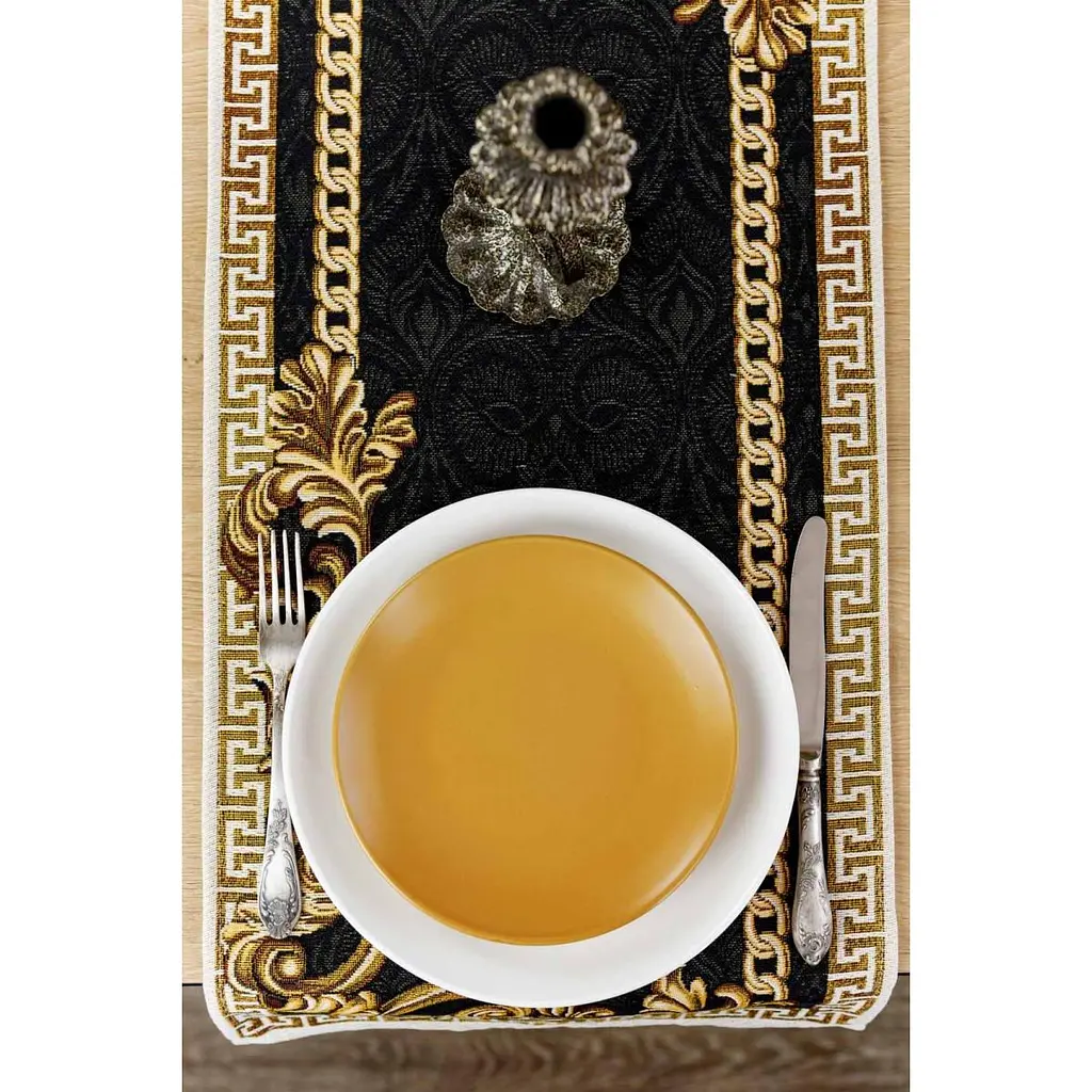 Ранер Прованс Arte di lusso 140х40 см чорний із золотим (25444) - фото 7