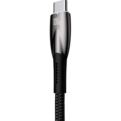 Кабель Baseus Glimmer Series Fast Charging Cable USB to Type-C 100W 2m CADH000501 Black - фото 3