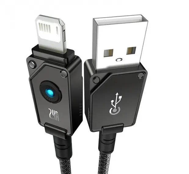 Кабель Baseus Unbreakable Series Fast Charging Cable USB to Lightning 2.4A 2m P10355802111-01 Black - фото 4