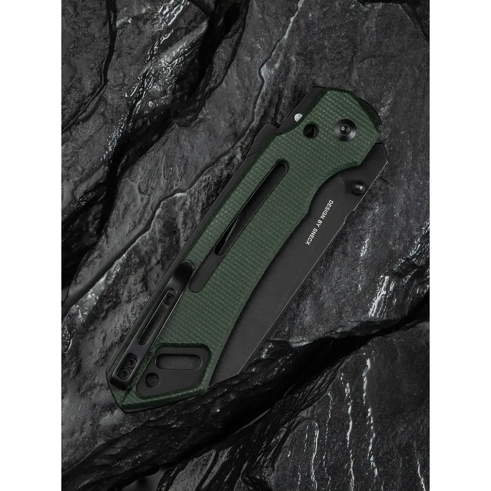 Ніж складаний тактичний Civivi Buster FG, (10.7 см) Nitro-V / Micarta темно-зелений - фото 14