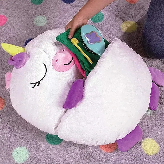 Дитячий спальний мішок-плюшева іграшка подушка Єдиноріг Baby sleeping bag Size S WHITE 3 в 1 теплий - фото 7
