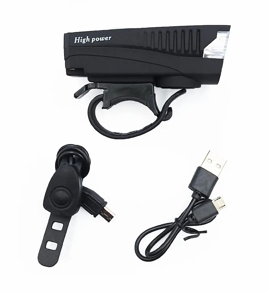 Велосипедна фара передня BeCool FL1588 USB 350 Лм з електродзвінком (G0000699) - фото 3