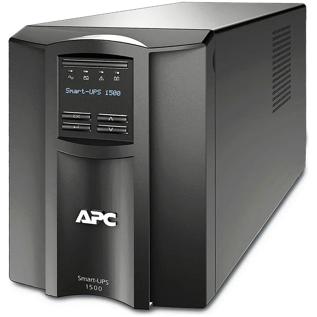 Джерело безперебійного живлення APC Smart-UPS 1500VA LCD, Lin.int., AVR, 8 х IEC, SmartSlot, USB, RJ-45, метал (SMT 1500I) - фото 7