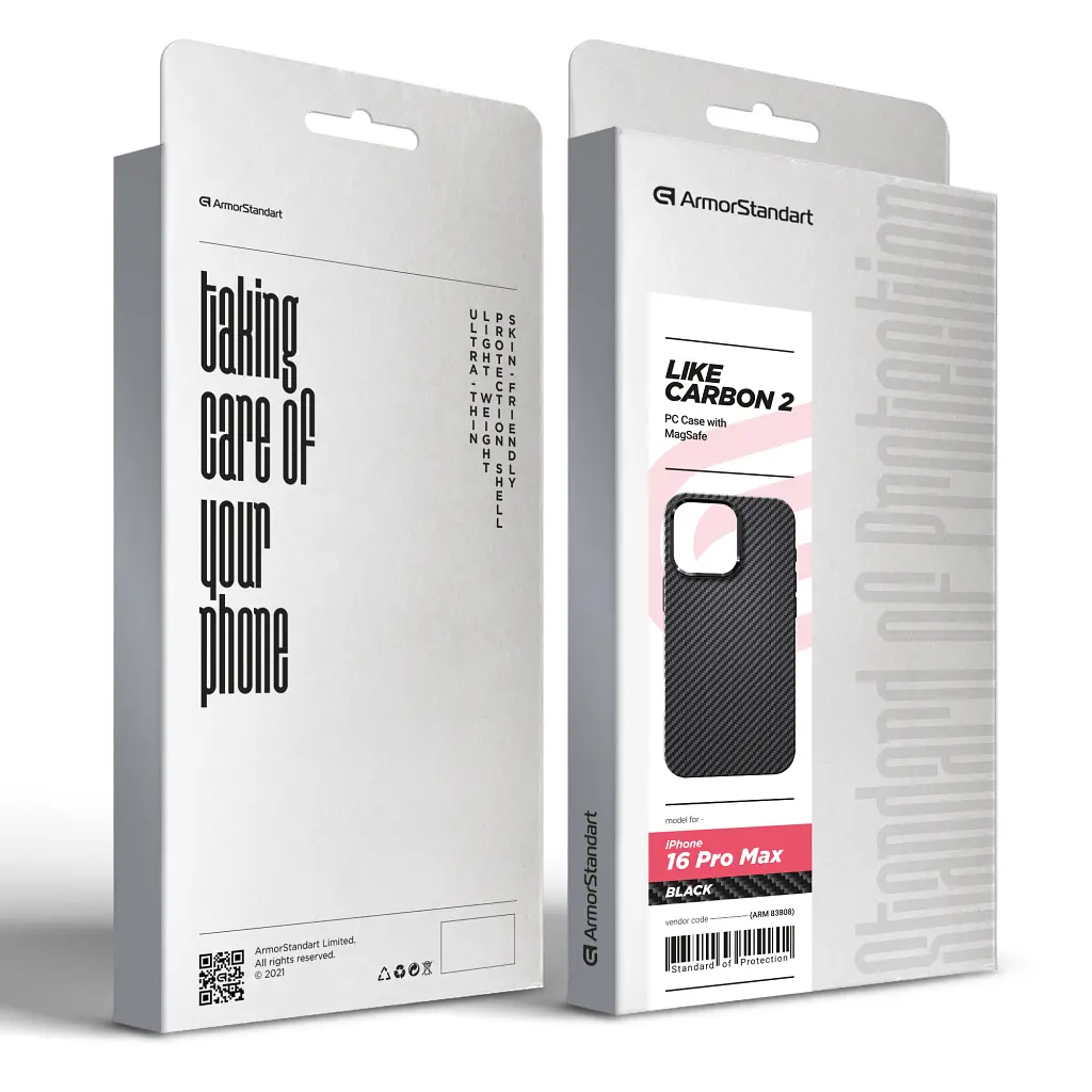 Чохол до мобільного телефона Armorstandart LikeCarbon2 MagCase для Apple iPhone 16 Pro Max Black (ARM83808) - фото 2