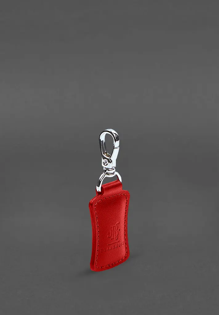 Шкіряний брелок Premium червоний - фото 3