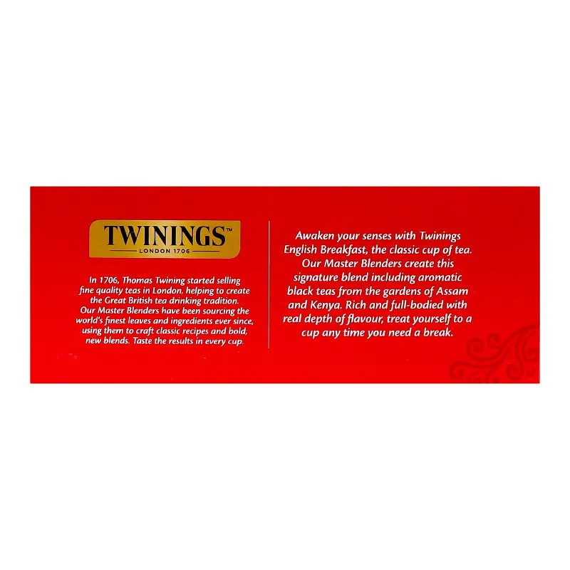Чай черный Twinings English breakfast в пакетиках (100 шт. х 2 г) - фото 5