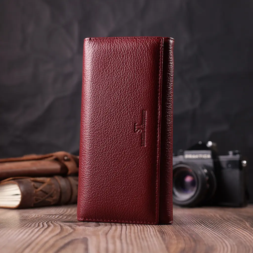 Жіночий гаманець з натуральної шкіри ST Leather 18.5х9х3 см acs0029639 - фото 8
