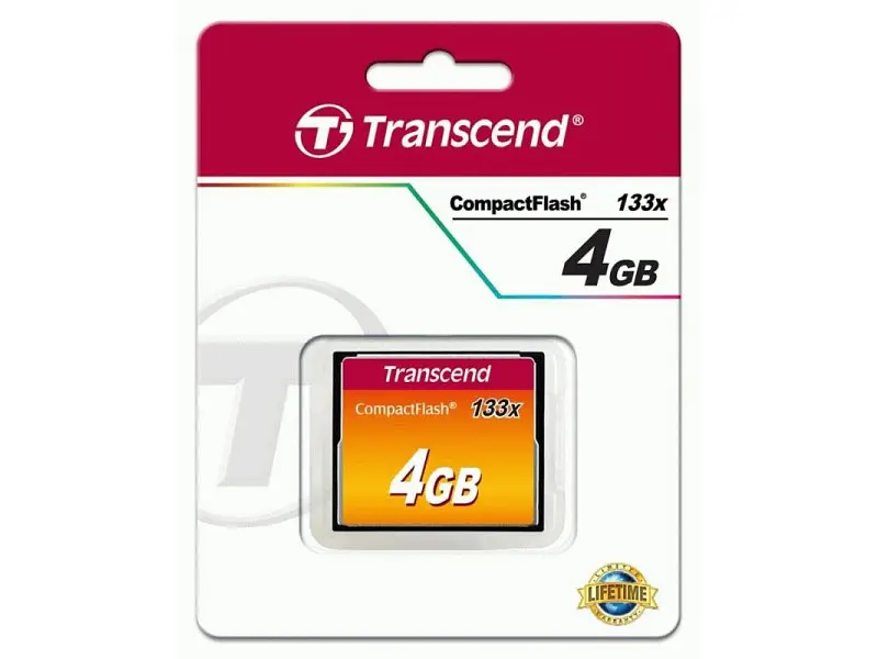 Карта пам'яті Transcend CompactFlash Card 133X 4 GB (TS4GCF133) - фото 2