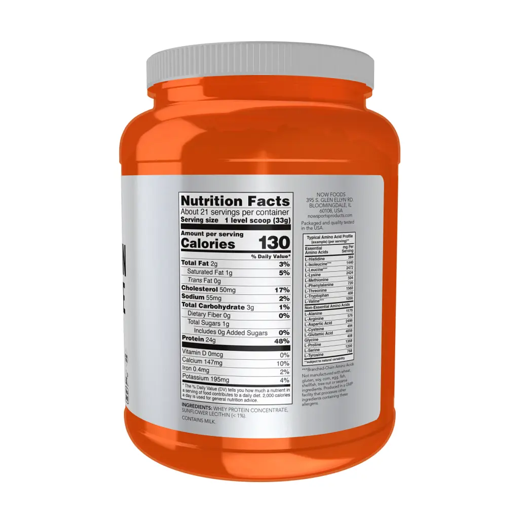 Сироватковий протеїн Now Foods (Concentrate) — 680 г, без смаку - фото 2