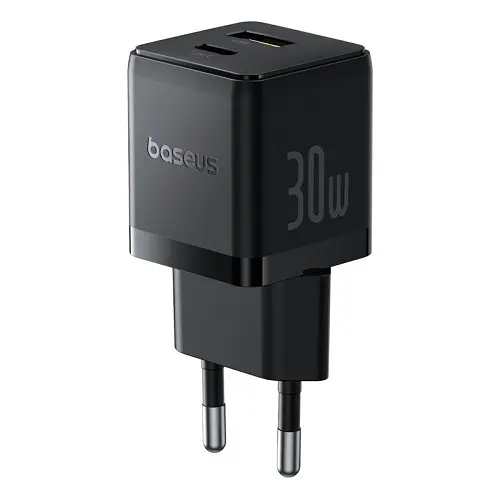 Мережевий зарядний пристрій Baseus Palm Type-C+USB 30W чорний P1011160A113-00 - фото 3