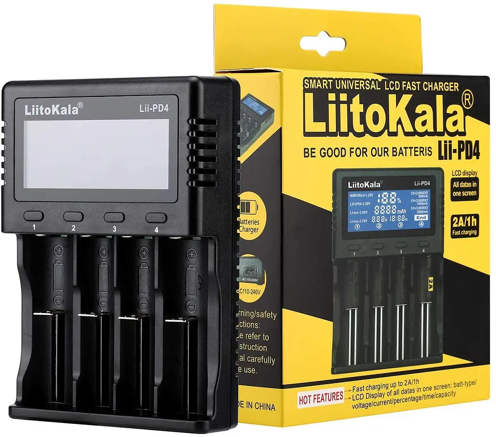 Зарядний пристрій LiitoKala Lii-PD4 для 4-х акумуляторів Li-Ion/LiFePO4/Ni-Mh - фото 8