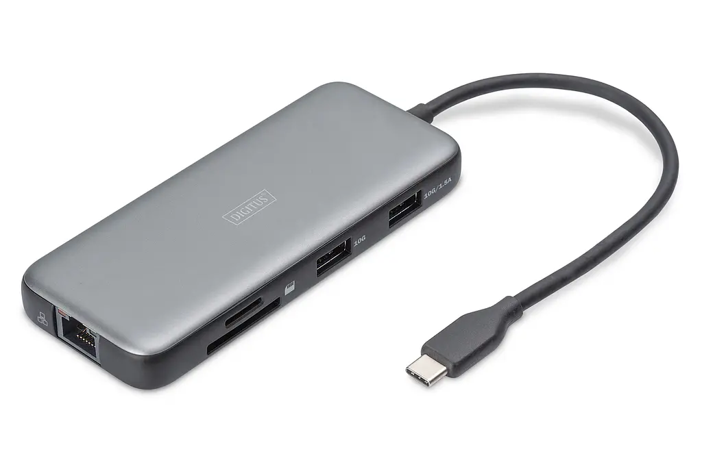Digitus Док-станция USB-C > HDMI/2xUSB-A/USB-C/SD/MicroSD/RJ54 - фото 2