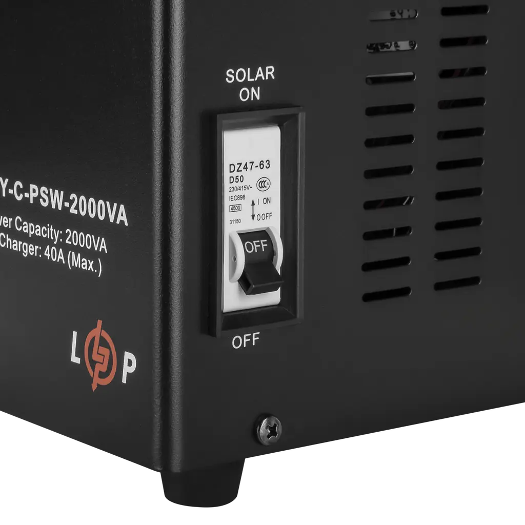 Сонячний інвертор (ДБЖ) LogicPower LPY-C-PSW-2000VA (1400W) MPPT24V - фото 6