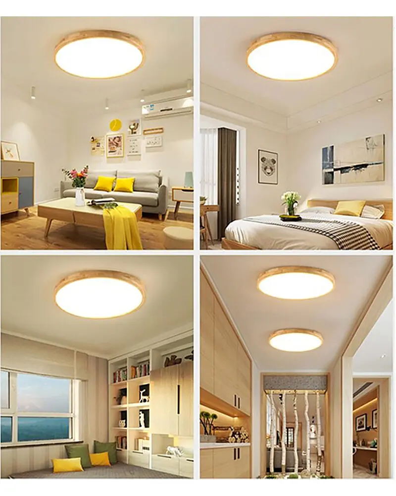 Потолочный светильник Polux 319012 Woody Led 1x24W 4000K 2600Lm IP20 Beige - фото 4