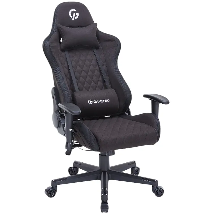 Игровое кресло GamePro RGB Size L Fabric Black (GC700FB) - фото 12