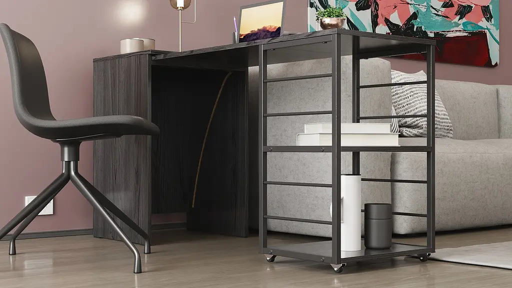 Стол-тумба трансформер Смарт 2/1 Ferrum-decor 750x1450x500 Черный металл ДСП Сосна Кембра 16 мм (FRD-105097) - фото 4