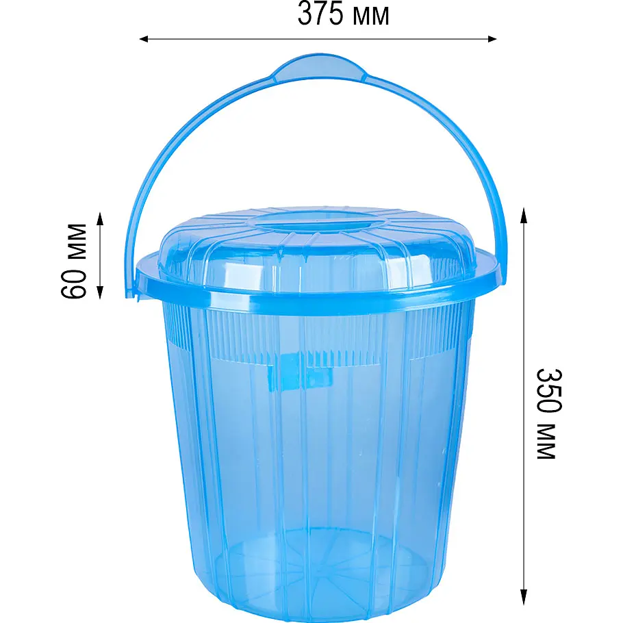 Відро Stars Plast блакитний 25 л (94336/блак) - фото 3