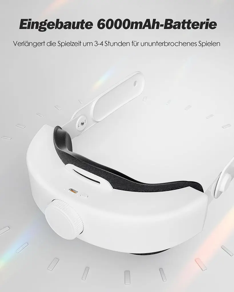 Ремешок SUPERUS Elite с аккумулятором для Meta Quest 3S/Quest 3 - Ремешок для головы с аккумулятором с наушниками для аксессуаров - фото 3