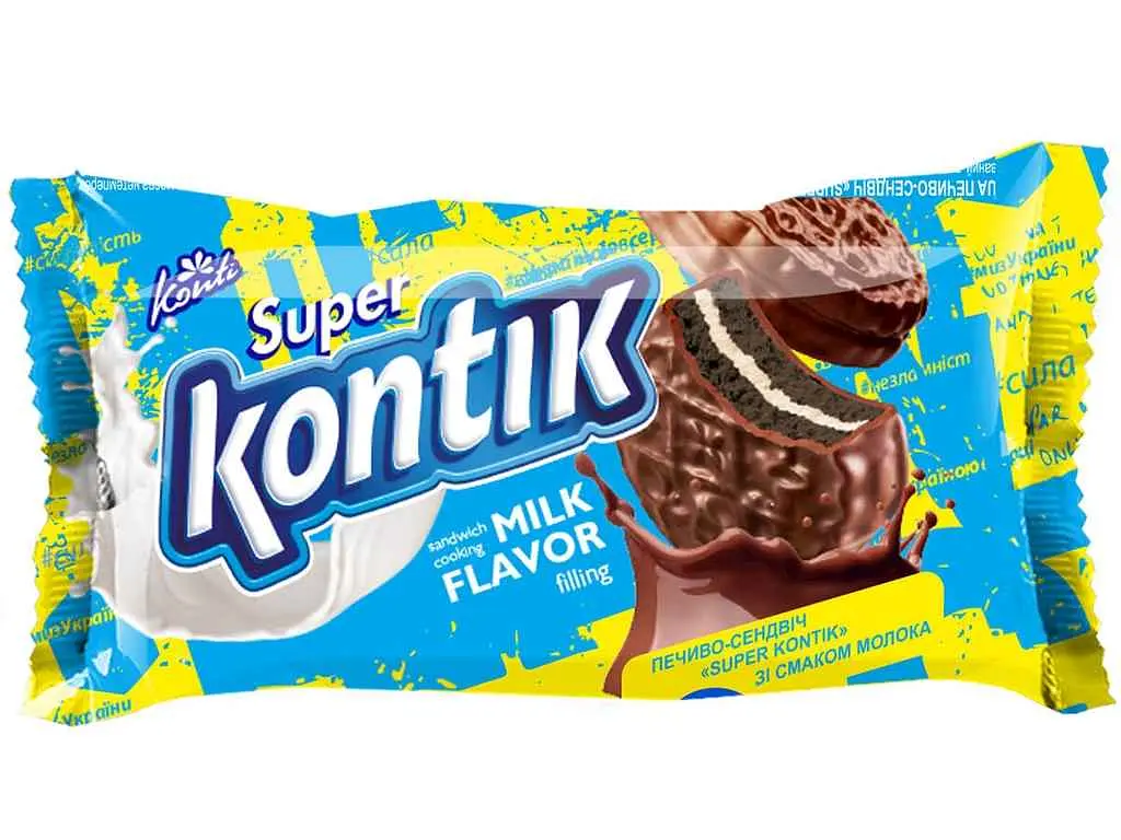 Печиво-сендвіч КОНТІ "Super Kontik" зі смаком молока 90г