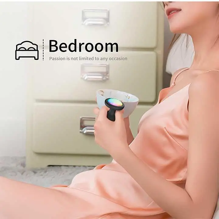Анальна пробка з вібрацією та підсвічуванням 10X Light Up Rechargeable Anal Plug K000752 - фото 2