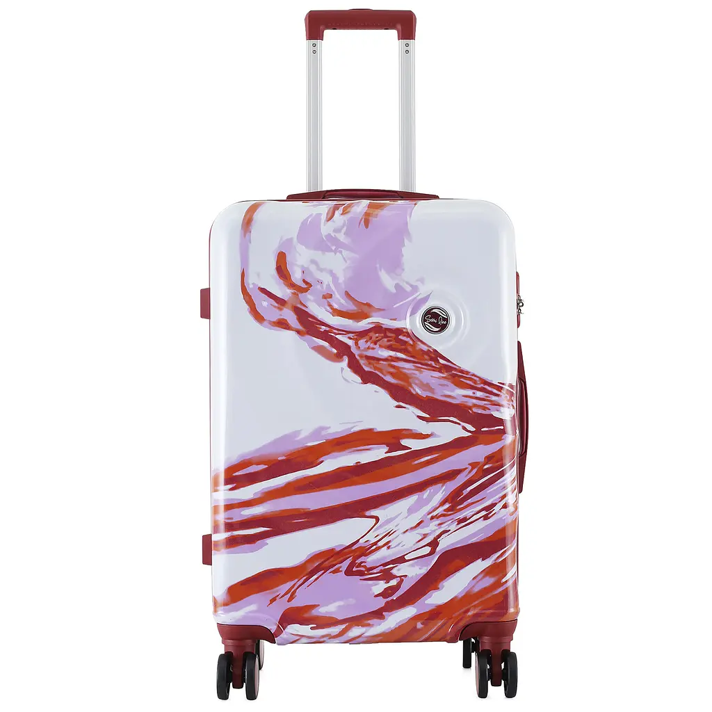 Валіза середня Semi Line 24 дюйми (M) дюйми (M) Polycarbonate/ABS-Plastic White/Red Print (T5654-2) - фото 2