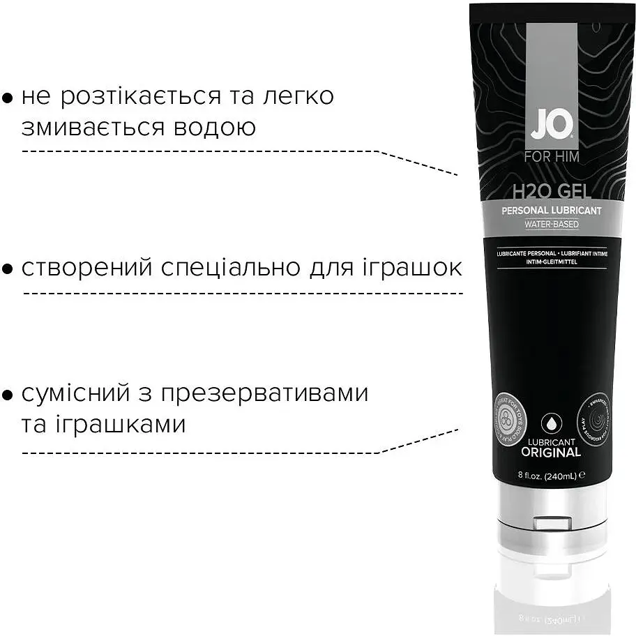 Густий лубрикант на водній основі System JO H2O GEL - Original (240 мл) - фото 3