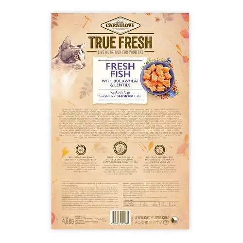 Сухий корм Carnilove True Fresh Cat для дорослих кішок, з рибою, 4,8 кг - фото 3