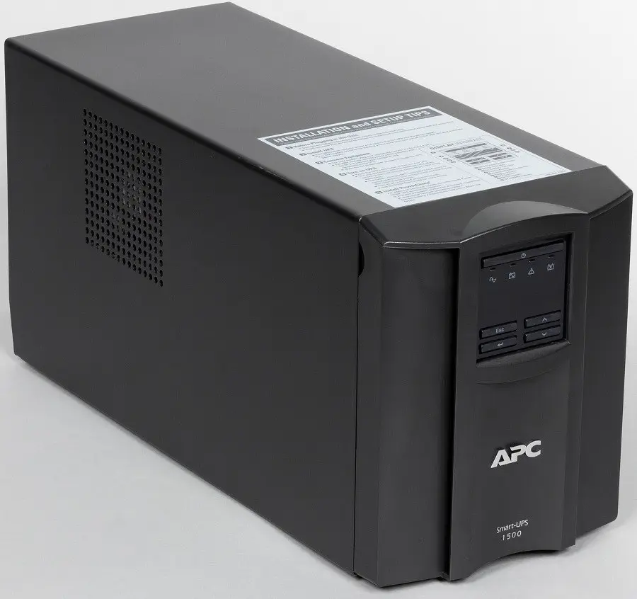 Джерело безперебійного живлення APC Smart-UPS 1500VA LCD, Lin.int., AVR, 8 х IEC, SmartSlot, USB, RJ-45, метал (SMT 1500I) - фото 3