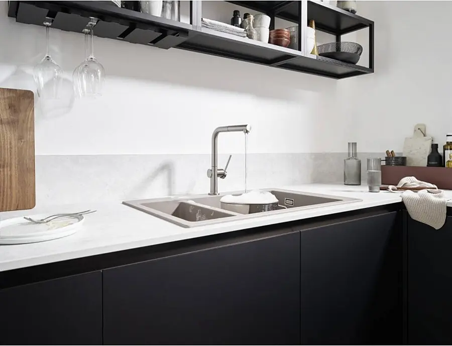 Змішувач Hansgrohe Talis M54 270 1jet кухонний з витяжним виливом 72808800 Stainless Steel Нержавіюча сталь - фото 4