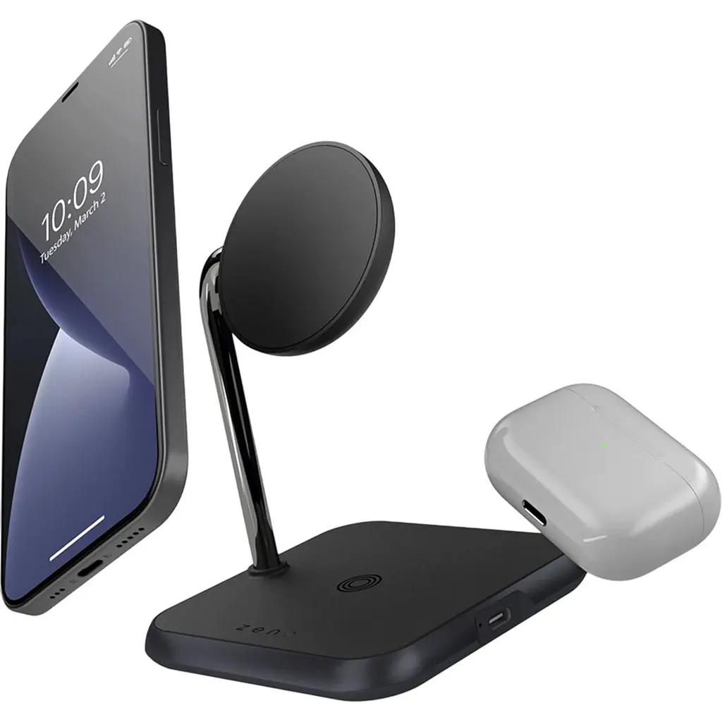 Бездротовий зарядний пристрій Zens Magnetic Aluminium Wireless Charger Black (ZEDC19B/00) - фото 3