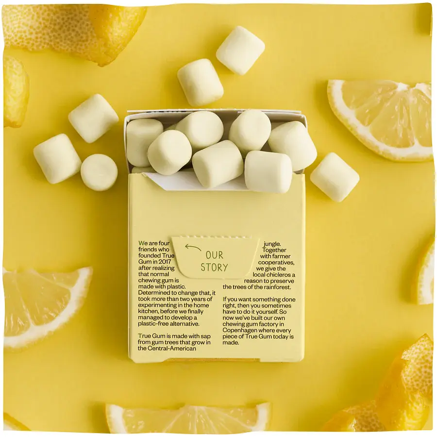 Жевательная резинка True Gum со вкусом лимона без сахара 21 г - фото 2