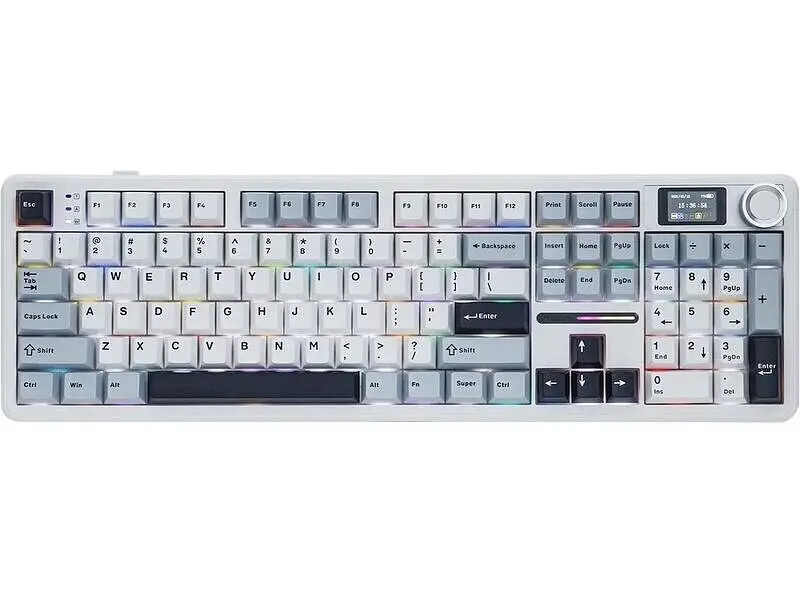 Клавіатура Aula F108 Pro WL/BT/USB White (6978080501318) - фото 4