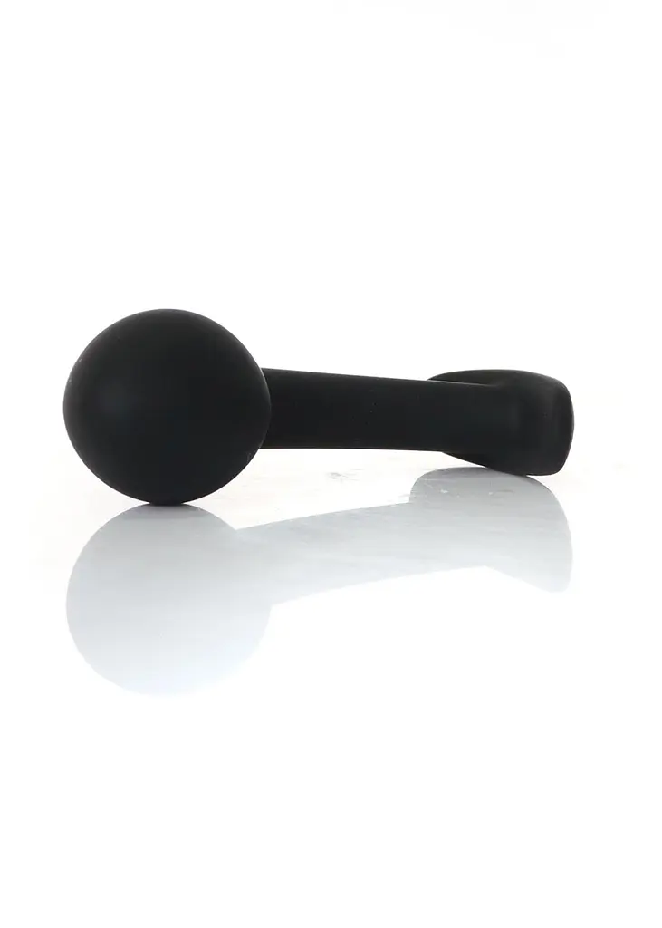 Анальна пробка - Silicone Black Curved Plug L - фото 4