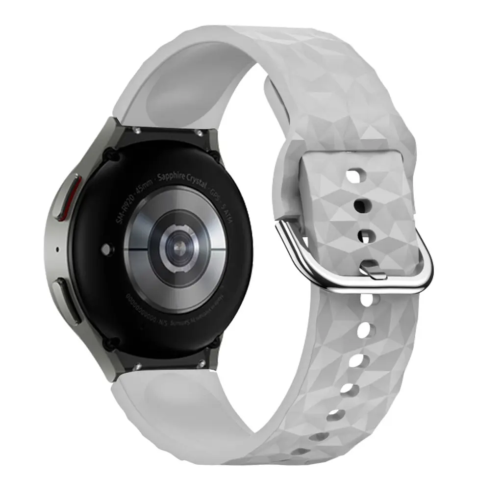 Браслет Diamond для Samsung Galaxy Watch 4 - серій ширина кріплення 20мм силікон Watchbands (W28-4WB21134651) - фото 2