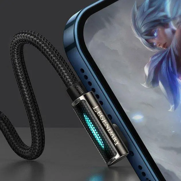 Кабель Baseus Legend Series Elbow Fast Charging Data Cable Type-C to iP PD 20W 1m CATLCS-01 Black - фото 2