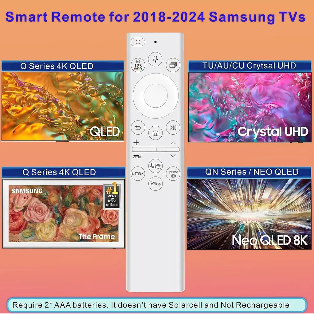 Голосовий пульт для Samsung Frame Smart TV 2018-2025 без сонячної зарядки - фото 3