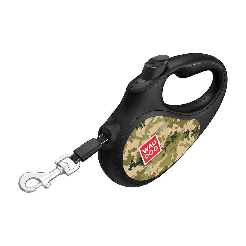 Повідець для собак WAUDOG R-leash Мілітарі світловідбиваюча стрічка XS 3 м (380-4026) - фото 3